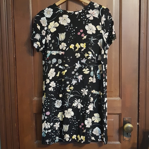 Black Botanical/Floral H&M Shift Dress - Picture 1 of 4